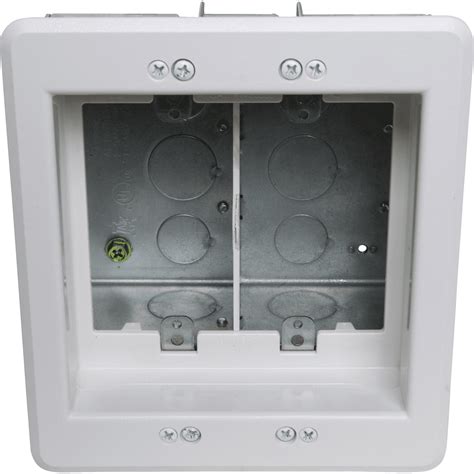 arlington recessed steel tv box|2 gang recessed outlet box.